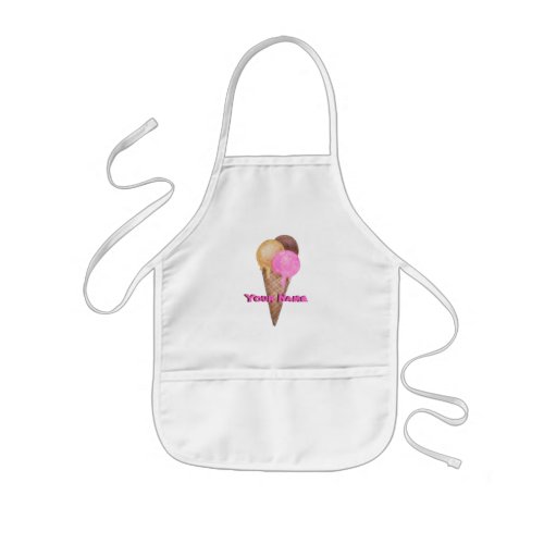 PERSONALIZED APRON with YUMMY ICE_CREAM CONE