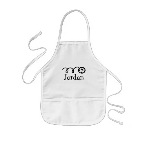 Personalized aprons for kids  Soccer ball design