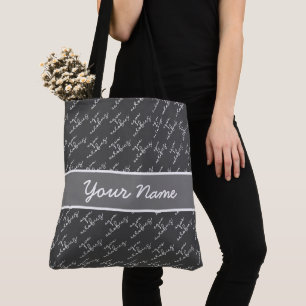 Personalized Aqua aerobics typography pattern Tote Bag