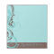 Personalized Aqua Blue Brown Floral Notepad