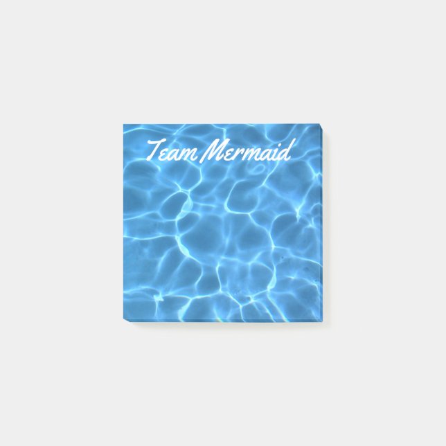 Personalized Aqua Blue Swimming Pool Post-it Notes (Front)