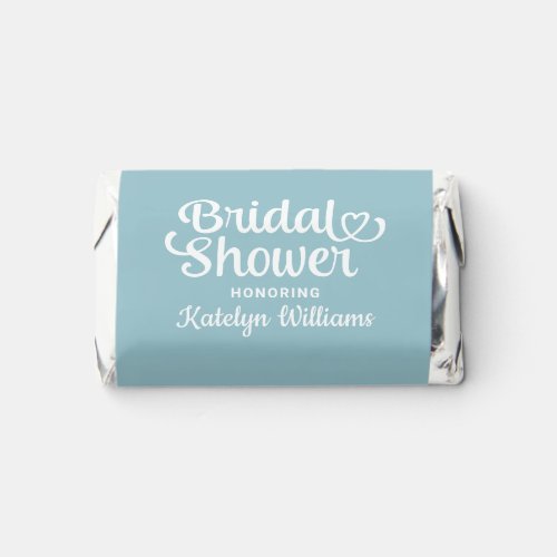 Personalized Aqua Blue Wedding Bridal Shower Hersheys Miniatures