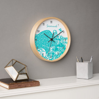 Personalized Aqua Clock-Any Color Wall Clock