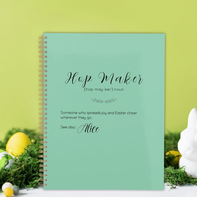 Personalized Aqua Easter Bunny Planner - Hop Maker (Personalized Aqua Easter Bunny Planner - Hop Maker)