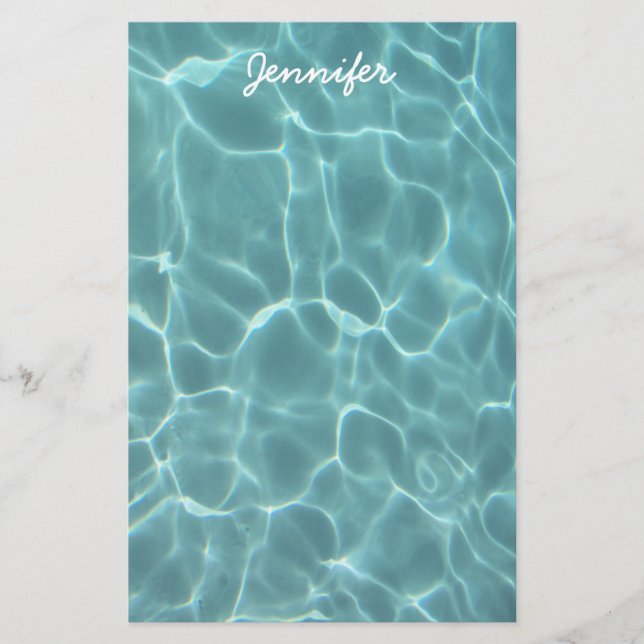 Personalized Aqua Green Swimming Pool Photo (Front)