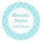 Personalized Aqua Kitchen Stickers