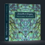 Personalized Aqua Peacock Feathers Wedding Planner 3 Ring Binder<br><div class="desc">A beautiful wedding planner with your fully customized text,  all of which is written across a stunning peacock feather ornament with vibrant colors. An original design available exclusively at ©GardenEden online store.</div>