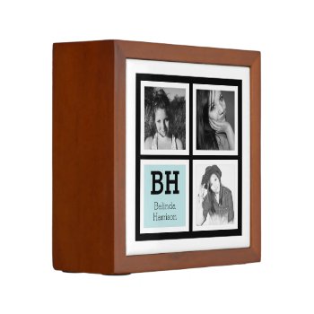 Personalized Aqua Pen Holder 3 Instagram Photos by PartyHearty at Zazzle