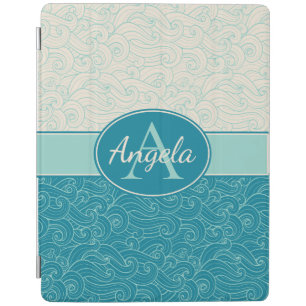 Personalized Aqua Waves iPad Smart Cover