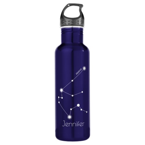 Personalized Aquarius Zodiac Constellation Water Bottle