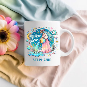 Personalized Aquarius Zodiac Water Bearer Coffee Mug