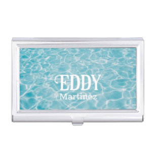 Personalized Aquatic Summer Pool Business Card Case