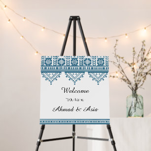 Personalized Arab Palestinian Henna Sign in Blue