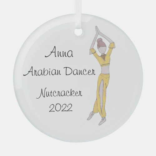 Personalized Arabian Keepsake Glass Ornament