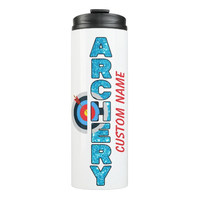 Personalized Archery Target Water Bottle (Front)