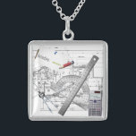 personalized architect tools necklace<br><div class="desc">personalized architect tools necklace</div>
