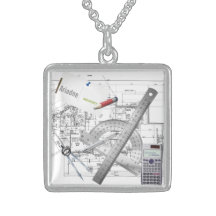 personalized architect tools necklace