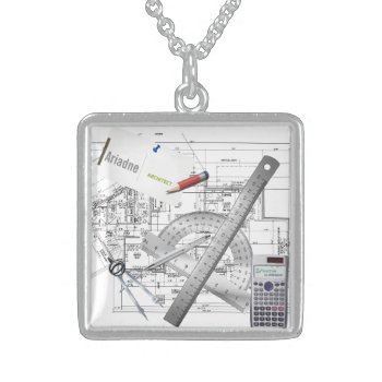 Personalized Architect Tools Necklace by SharonCullars at Zazzle