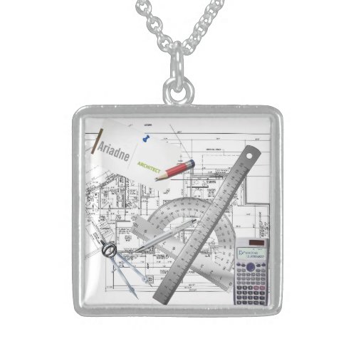 personalized architect tools necklace