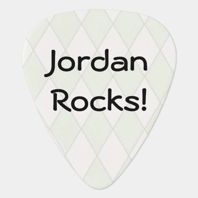 Personalized Argyle Guitar Pick (Front)