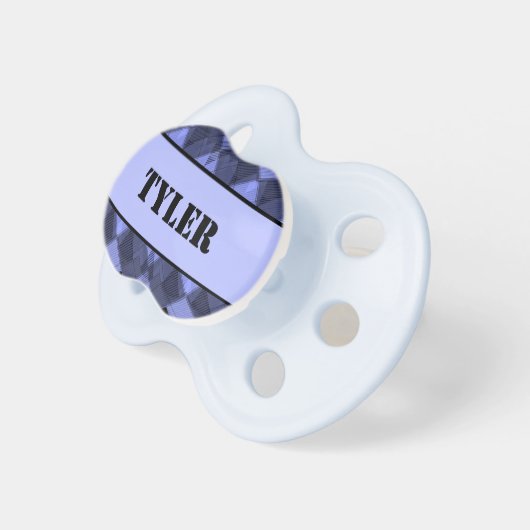 Personalized Argyle Pattern Pacifier (Front Right)