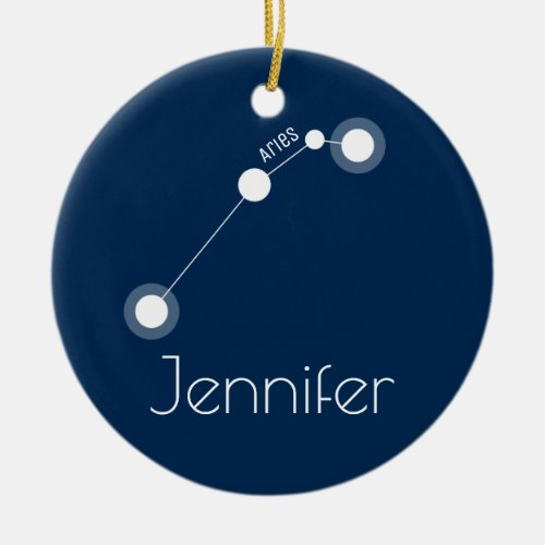 Personalized Aries Constellation Ornament