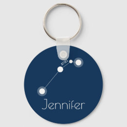 Personalized Aries Zodiac Constellation Keychain