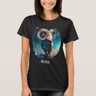 Personalized Aries Zodiac Ram Astrology T-Shirt