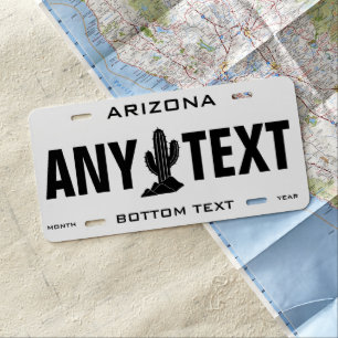 Personalized Arizona Cactus License Plate