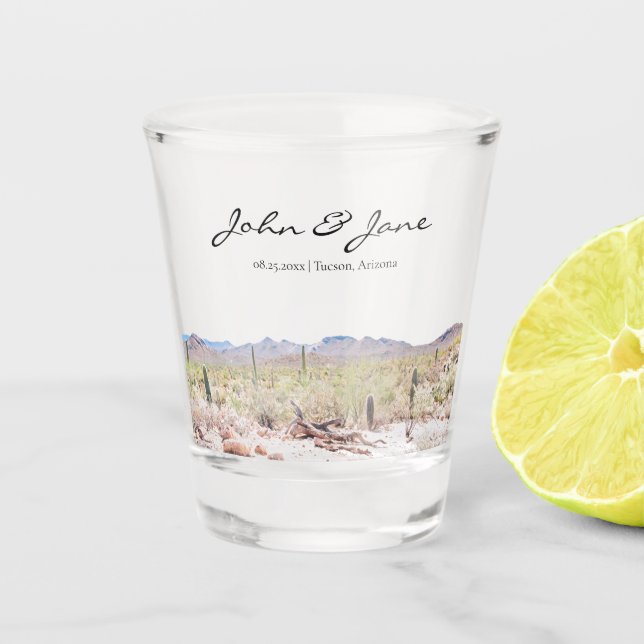 Personalized Arizona Desert Shot Glass (Front)