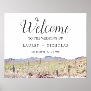 Personalized Arizona Desert Wedding Welcome Poster