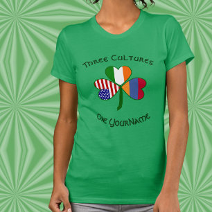 Personalized Armenia Ireland USA Shamrock Women's T-Shirt