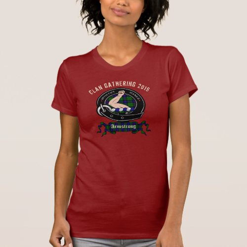 Personalized Armstrong Clan Badge Womens T_Shirt