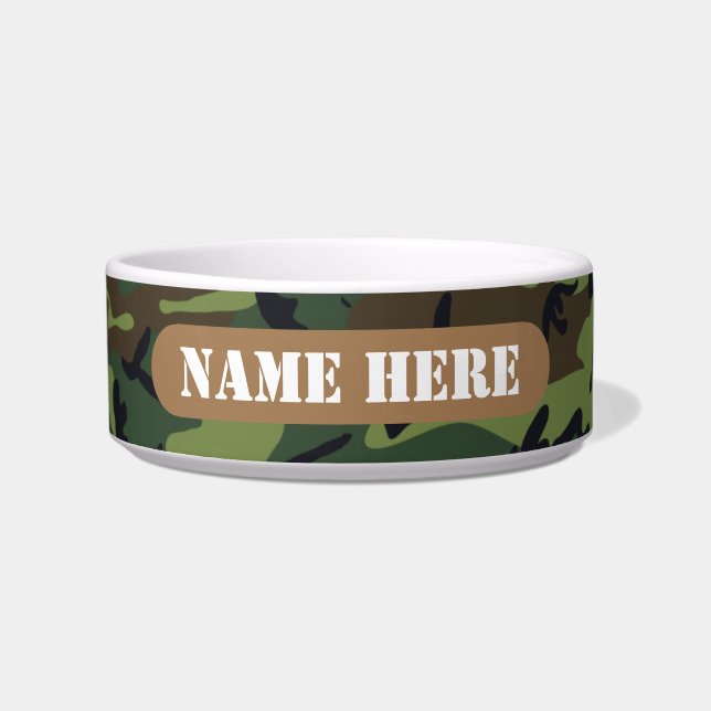 PERSONALIZED ARMY CAMO BOWL (Front)