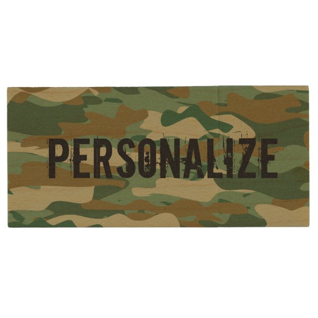 Personalized army camouflage USB pen flash drive (Front)
