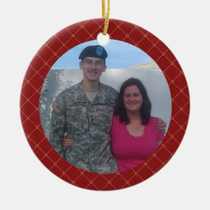 Personalized Army Family Christmas Keepsake Gift Ceramic Ornament