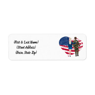 Personalized Army Family Return Address Label