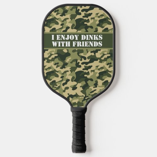 Personalized Army Green Camouflage 2 Pickleball Paddle
