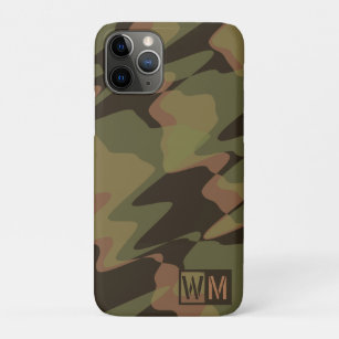 Personalized Army Green Camouflage iPhone 11 Pro Case
