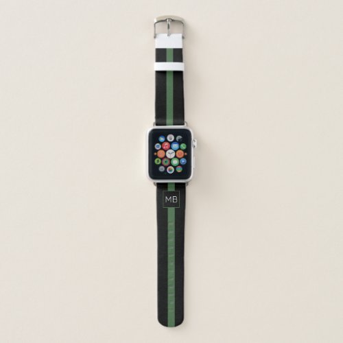 Personalized Army Military Thin Green Line Apple Watch Band