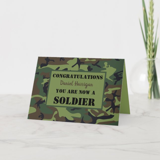 Personalized Army Passing Out Card (Front)