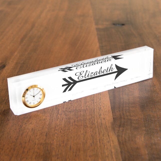 Personalized arrow desk name plate (Side)