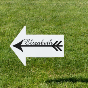 Personalized arrow sign
