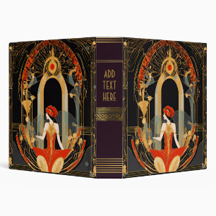 Personalized Art Deco Design 3-Ring Binder