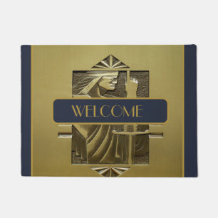 Personalized Art Deco Door Mat