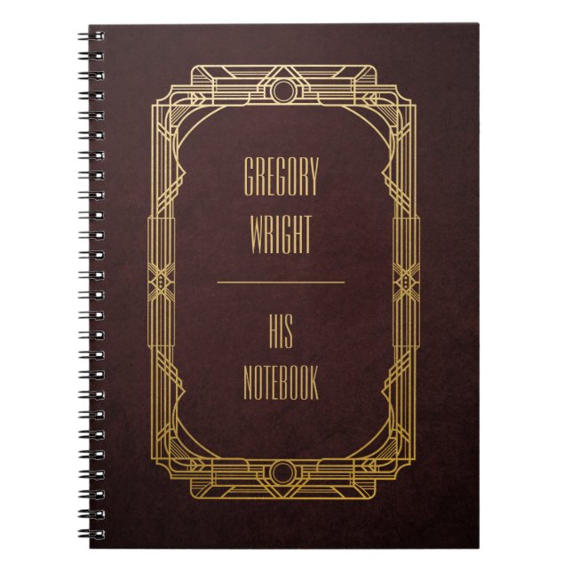 Personalized Art Deco Notebook (Front)