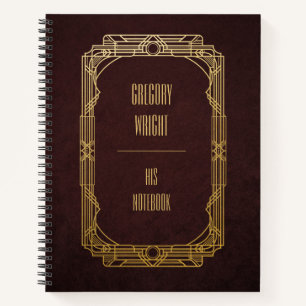 Personalized Art Deco Notebook