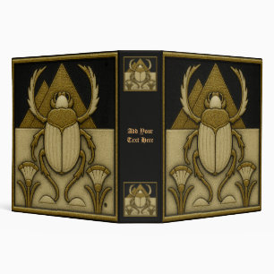 Personalized Art Deco Old Book 3-Ring Binder