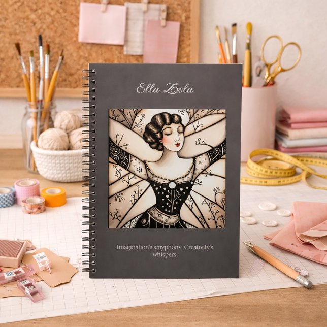 Personalized Art Deco Spiral Notebook  (Creator Uploaded)