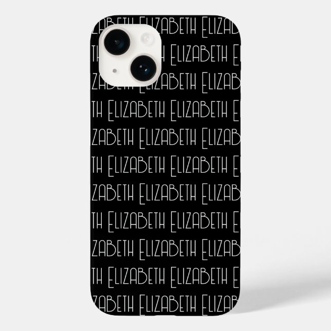 Personalized Art Deco Style Custom Text Case-Mate iPhone Case (Back)